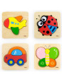 VIGA Pierwsze drewniane Puzzle maluszka Motylek
