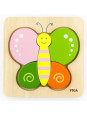 VIGA Pierwsze drewniane Puzzle maluszka Motylek