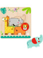 Tooky Toy Drewniane Puzzle Montessori Wielowarstwowe Tablica Zwierzątka Leśne 7 el. Tooky Toy Drewniane Puzzle Montessori Wielowarstwowe Tablica Zwierzątka Leśne 7 el.