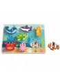 TOOKY TOY Drewniane Puzzle Montessori Świat Morza Rybki Żółwik Kształty
