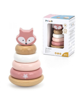 VIGA PolarB Drewniana Piramidka Edukacyjna - Lisek