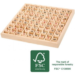 Drewniana tabliczka mnożenia dla dzieci small foot design - drewniana zabawka edukacyjna dla 6 latka