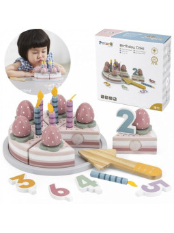 VIGA PolarB Drewniane Ciasto Tort Urodzinowy do Krojenia