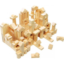 Naturalne klocki drewniane dla dzieci 100 sztuk