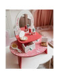 TOOKY TOY Różowa Toaletka Drewniana Do Makijażu z Lustrem TOOKY TOY Różowa Toaletka Drewniana Do Makijażu z Lustrem