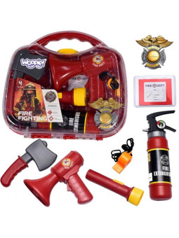 WOOPIE Zestaw Walizka Strażaka z Gaśnicą 7 el.