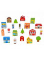 TOOKY TOY Drewniany Zestaw Budynków i Figurek Miasto TOOKY TOY Drewniany Zestaw Budynków i Figurek Miasto