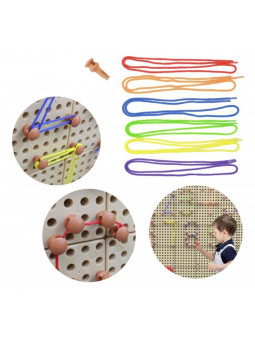 Masterkidz Zestaw Kołeczki i Sznurki - Kreatywna Tablica 260 elementów