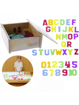 MASTERKIDZ Przezroczyste Cyfry i Litery 38 szt. Montessori