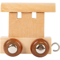 Wagonik  drewniany do pociągu z  literkami - literka element z układanki alfabet pociąg  small foot design - drewniana zabawk
