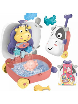 WOOPIE Zestaw do Piasku 3w1 Walizka Krówka + Zabawka Wodna