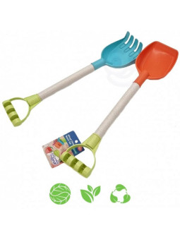 WOOPIE GREEN Zestaw do Piasku Łopatka i Grabki 51 cm BIODEGRADOWALNY ORGANICZNY MATERIAŁ