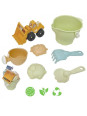 WOOPIE GREEN Zestaw do Piasku w Wiaderku 7 el. BIODEGRADOWALNY ORGANICZNY MATERIAŁ