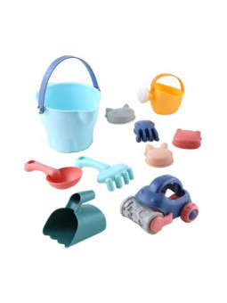 WOOPIE Zestaw do Piasku w Wiaderku z Samochodzikiem 10 el.