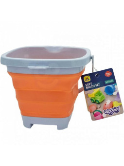 WOOPIE Wiaderko Składane Kwadratowe Pomarańczowe