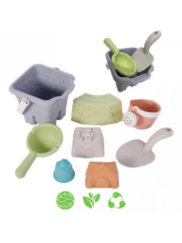 WOOPIE GREEN Zestaw do Piasku w Wiaderku Wieża 8 el. BIODEGRADOWALNY ORGANICZNY MATERIAŁ