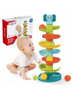 WOOPIE BABY Kulodrom Tor Kulkowy Zestaw Spirala + 3 Kulki