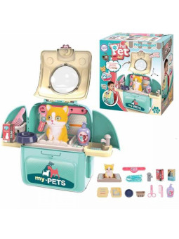 WOOPIE Kotek Przenośny Salon Piękoności 2w1 w Plecaku Transporter