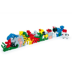 Układanka Zwierzęta, nauka literek, nauka czytania dla dzieci