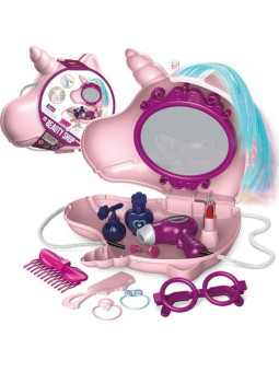 WOOPIE Toaletka dla Dziewczynki 2w1 Salon Piękności w Torebce Jednorożec