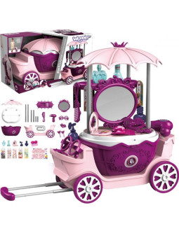 WOOPIE Salon Piękności Urody Toaletka na Kółkach Wózek Wlizka 31 akc. 4w1