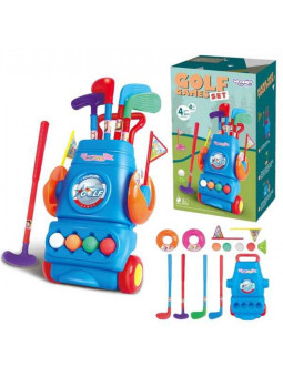 WOOPIE Zestaw do Gry w Golfa + Stojak na Akcesoria na Kółkach