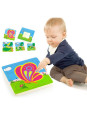 Puzzle drewniane Układanka Viga Toys Jak rośnie motylek 4 obrazki 21 Elementów