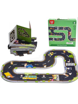 TOOKY TOY Droga Puzzle dla Dzieci Autostrada Makieta 21 el. Certyfikat FSC