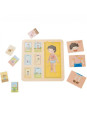 CLASSIC WORLD Tablica Edukacyjna Ciało Ludzkie Układanka Klocki Puzzle dla Dzieci Dopasuj MONTESSORI 19 el.