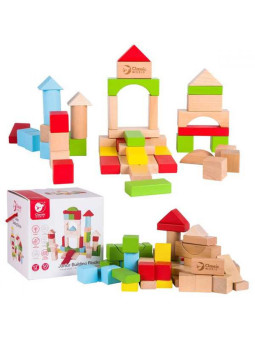 CLASSIC WORLD Drewniane Klocki Dla Dzieci 50 el.