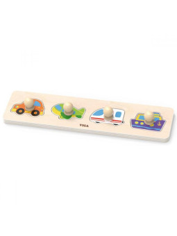 VIGA Drewniane Puzzle z Pinezkami Transport