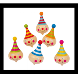 Bączek dla dzieci clown - zestaw 6 sztuk small foot design - drewniany bączek zabawka dla 3 latka