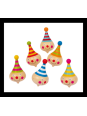 Bączek dla dzieci clown - zestaw 6 sztuk small foot design - drewniany bączek zabawka dla 3 latka