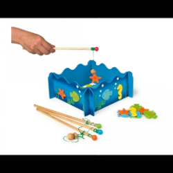 Łowienie rybek - gra zręcznościowa dla dzieci (24 elementy) small foot design - drewniana zabawka edukacyjna dla 3 latka