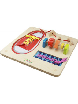 MASTERKIDZ Tablica Edukacyjna - Zręczność Manualna Sznurowanie Montessori