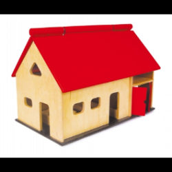 Zagroda , gospodarstwo, farma dla zwierząt, farma do zabawy dla dzieci small foot design - drewniana zabawka, zabawa pojazdami 