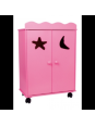 Szafka na ciuchy dla lalek  -  pink small foot design - drewniana zabawka, zabawa  lalkami dla 3 latka, zabawka dla dziewczynki 