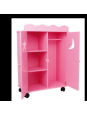 Szafka na ciuchy dla lalek  -  pink small foot design - drewniana zabawka, zabawa  lalkami dla 3 latka, zabawka dla dziewczynki 