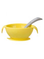 Silikonowa miseczka z przyssawką i łyżeczką, Lemon Sherbet, b.box