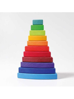 Wieża Trójkąt, 22 cm, kolorowa, 1+, Grimm's