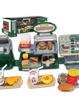 WOOPIE Sklep Restauracja Fast Food Mini Burger Shop 35 el.