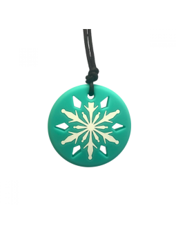 Gryzak terapeutyczny, płatek śniegu, turkusowy, Jellystone Designs