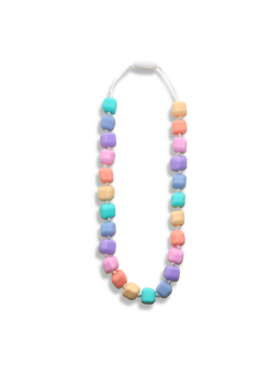 Silikonowy naszyjnik dla dziecka, Księżniczka na ziarnku grochu, pastelowy, Jellystone Designs