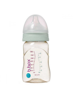 Butelka ze smoczkiem do karmienia niemowląt wykonana z PPSU, 180 ml, szałwia, b.box