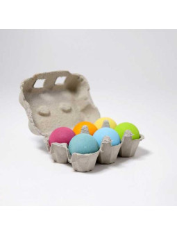 Kulki o średnicy 45 mm, 6 szt., pastelowe, 1+, Grimm's