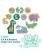 BOPPI, 10 w 1 progresywne pierwsze puzzle Safari 30 elem BOPPI, 10 w 1 progresywne pierwsze puzzle Safari 30 elem