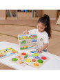 VIGA Drewniane Puzzle Układanka Montessori 2w1 Figurki Owoce