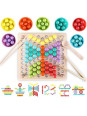 WOOPIE Kolorowe Kulki Układanka Montessori Mozaika Sorter WOOPIE Kolorowe Kulki Układanka Montessori Mozaika Sorter