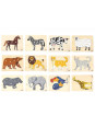 VIGA Zestaw Puzzle Drewniane 12 Układanek Zwierzątka Montessori + Stojak VIGA Zestaw Puzzle Drewniane 12 Układanek Zwierzątka Montessori + Stojak