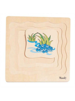 Puzzle warstwowe życie żaby